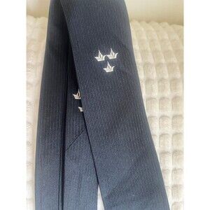 Vintage Sears & Roebuck Pilgrim Navy Skinny Tie